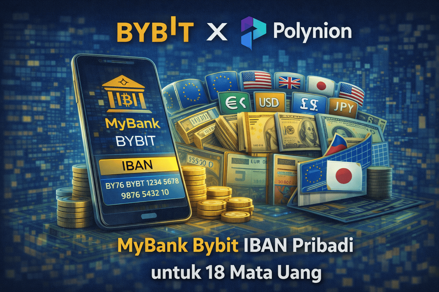 MyBank Bybit IBAN Pribadi untuk 18 Mata Uang