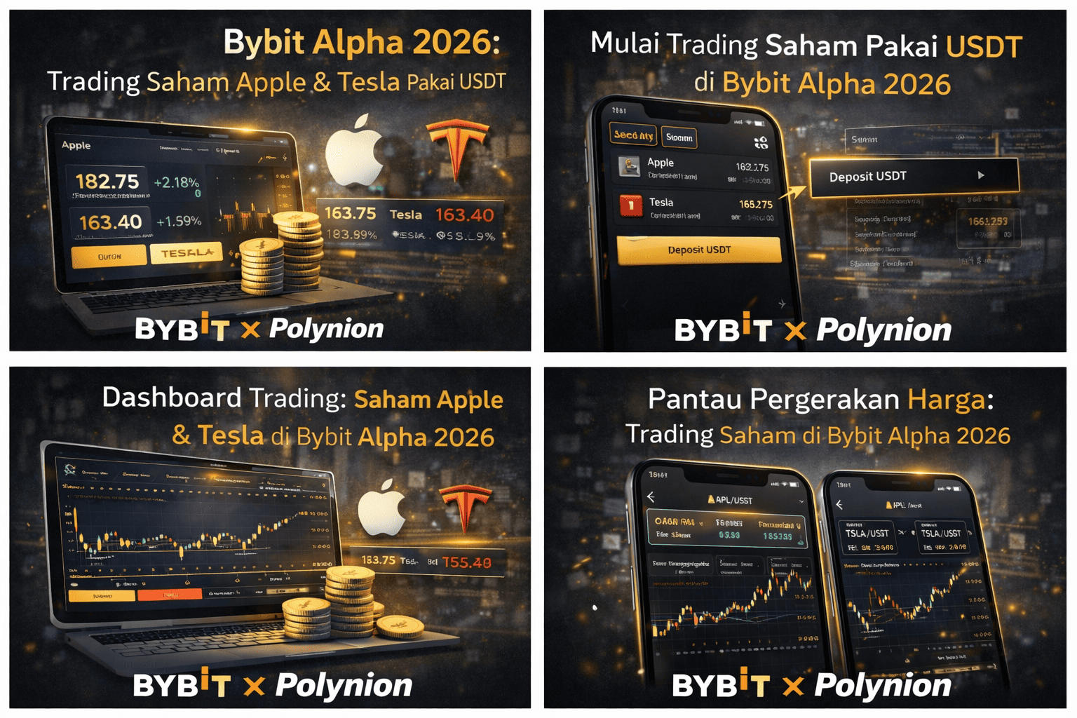 Bybit Alpha 2026: Trading Saham Apple & Tesla Pakai USDT